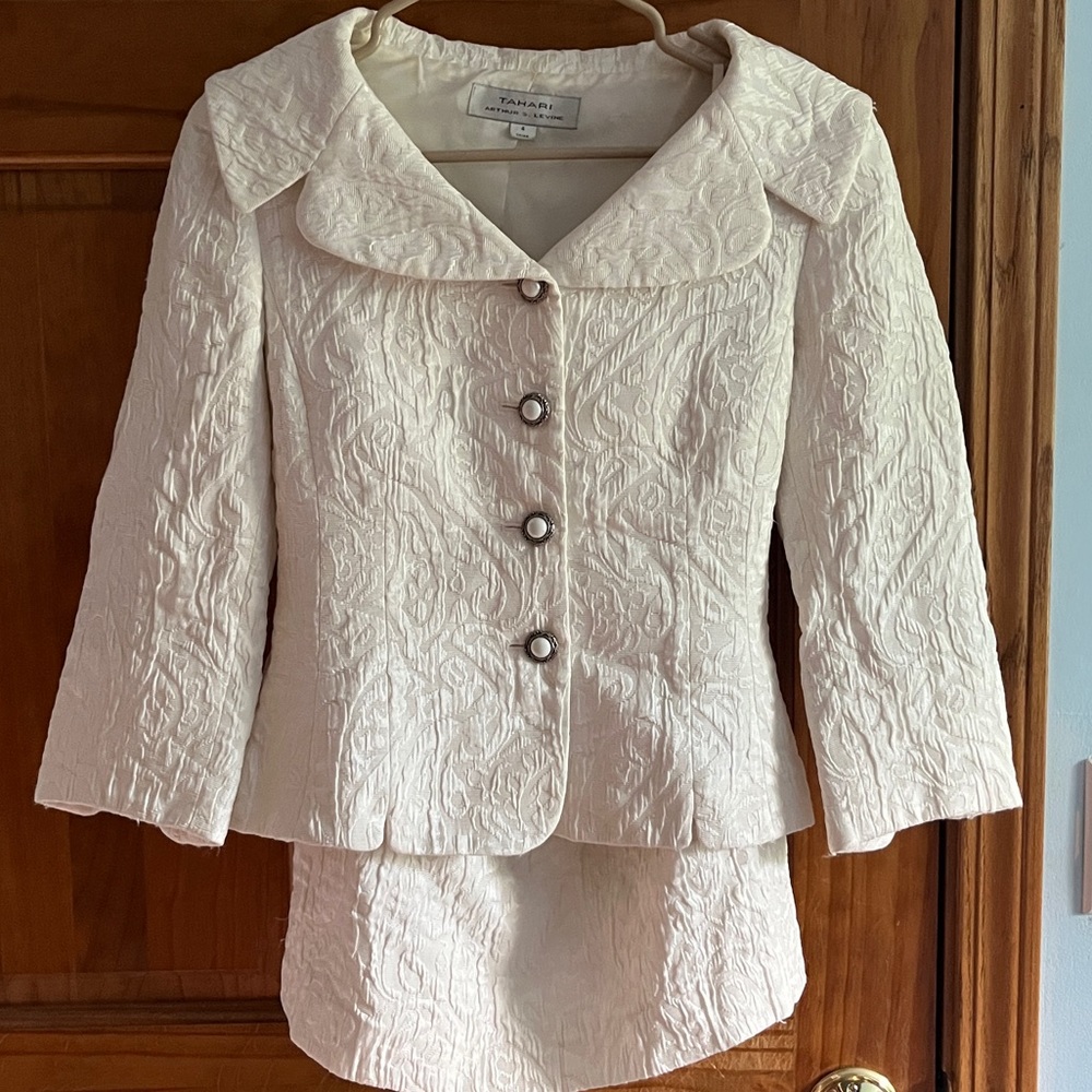 Tahari white suit